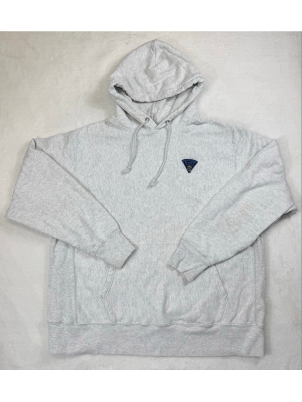 Men's Champion MA Massachusetts State Police Hoodie XL Gray Blue - Picture 2 of 16